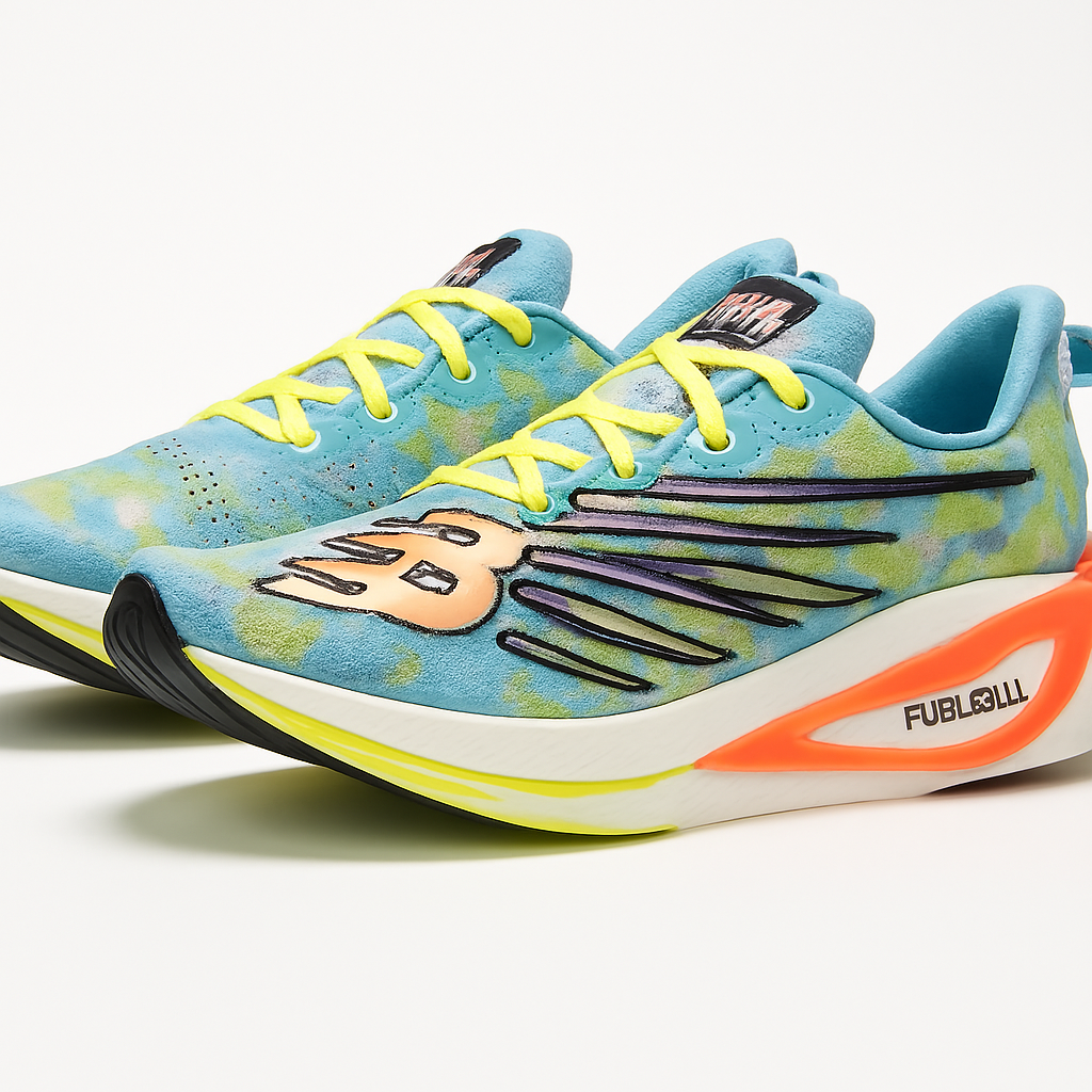 Neon-Laced Blue Runners | Bold Design & Cushioned Comfort