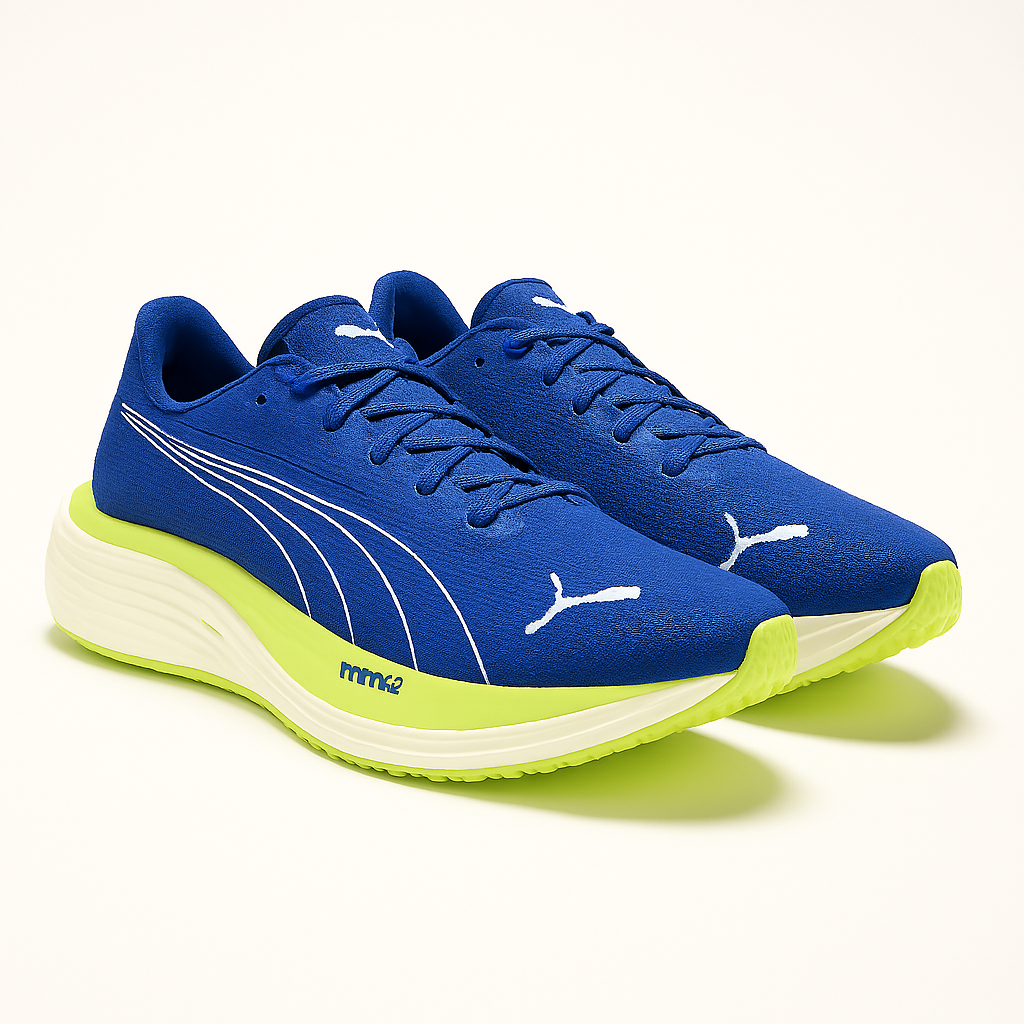 Puma Velocity Nitro 2 – Blue/Yellow Running Shoes with Cushioned Sole