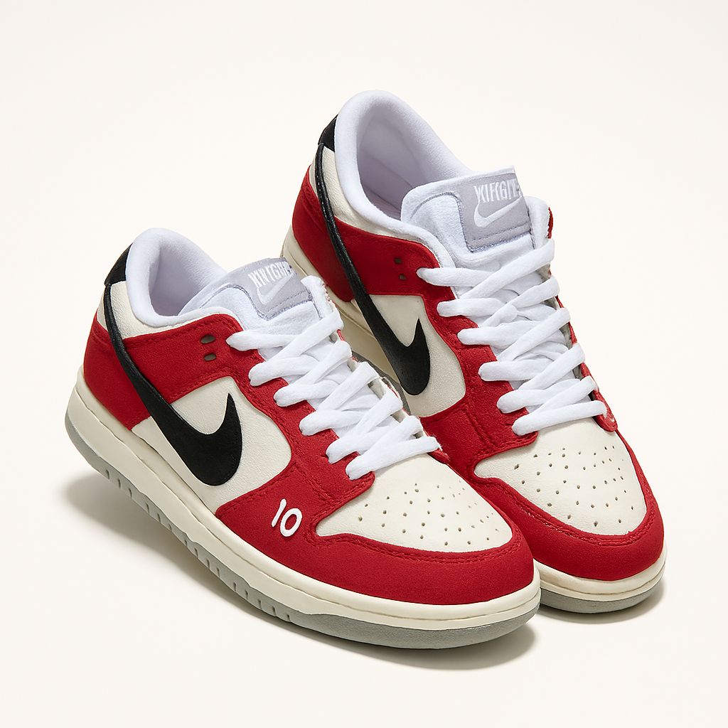Nike SB Dunk Low Pro "Chicago" – Red/White/Black Iconic Colorway | Limited Edition Skate Sneakers