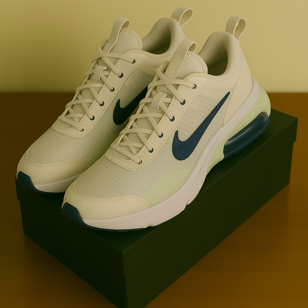 Nike Air Max 270 React – Lightweight Cream Runner with Navy Accents