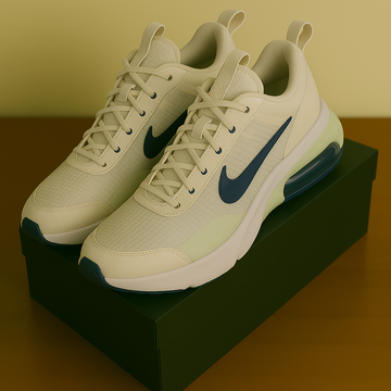Nike Air Max 270 React – Lightweight Cream Runner with Navy Accents